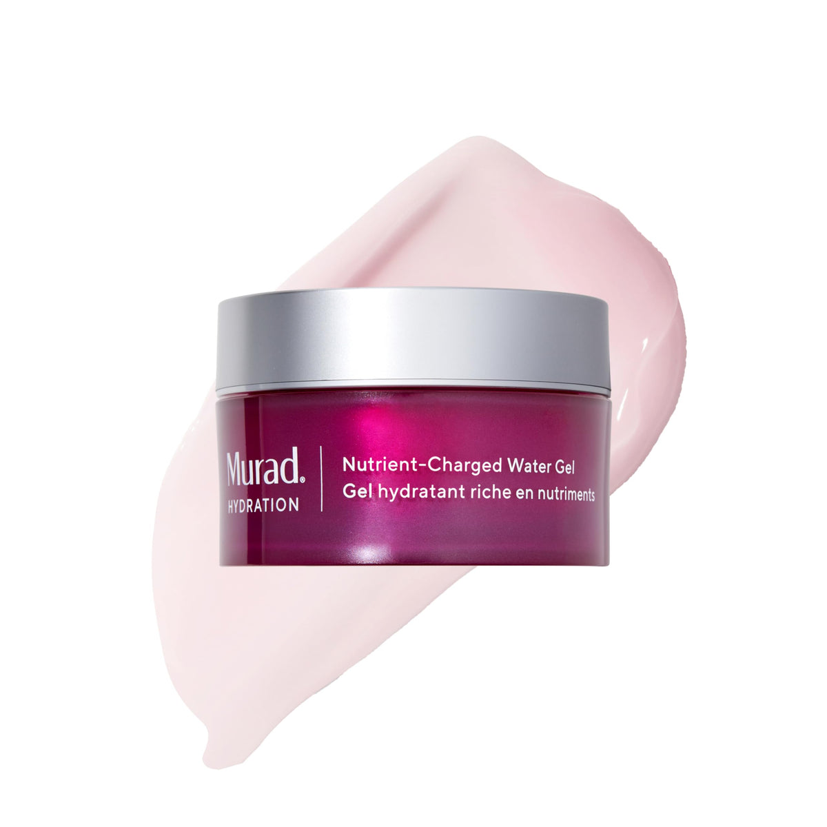 Murad Nutrient-Charged Water Gel packaging in a jar shows premium, oil-free hydration