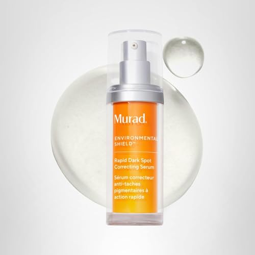 Murad Rapid Dark Spot Serum beside SPF context signals daytime routine use.