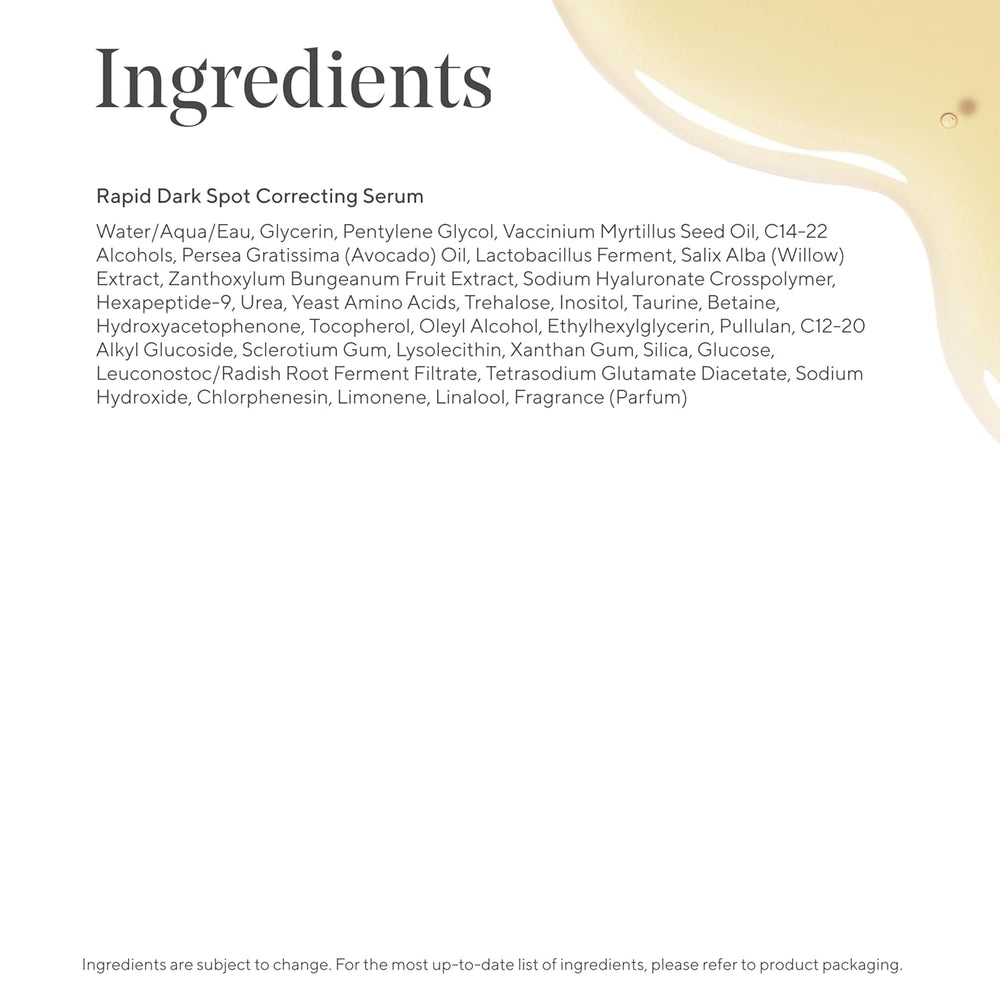 Murad Rapid Dark Spot Serum texture closeup shows lightweight absorption.