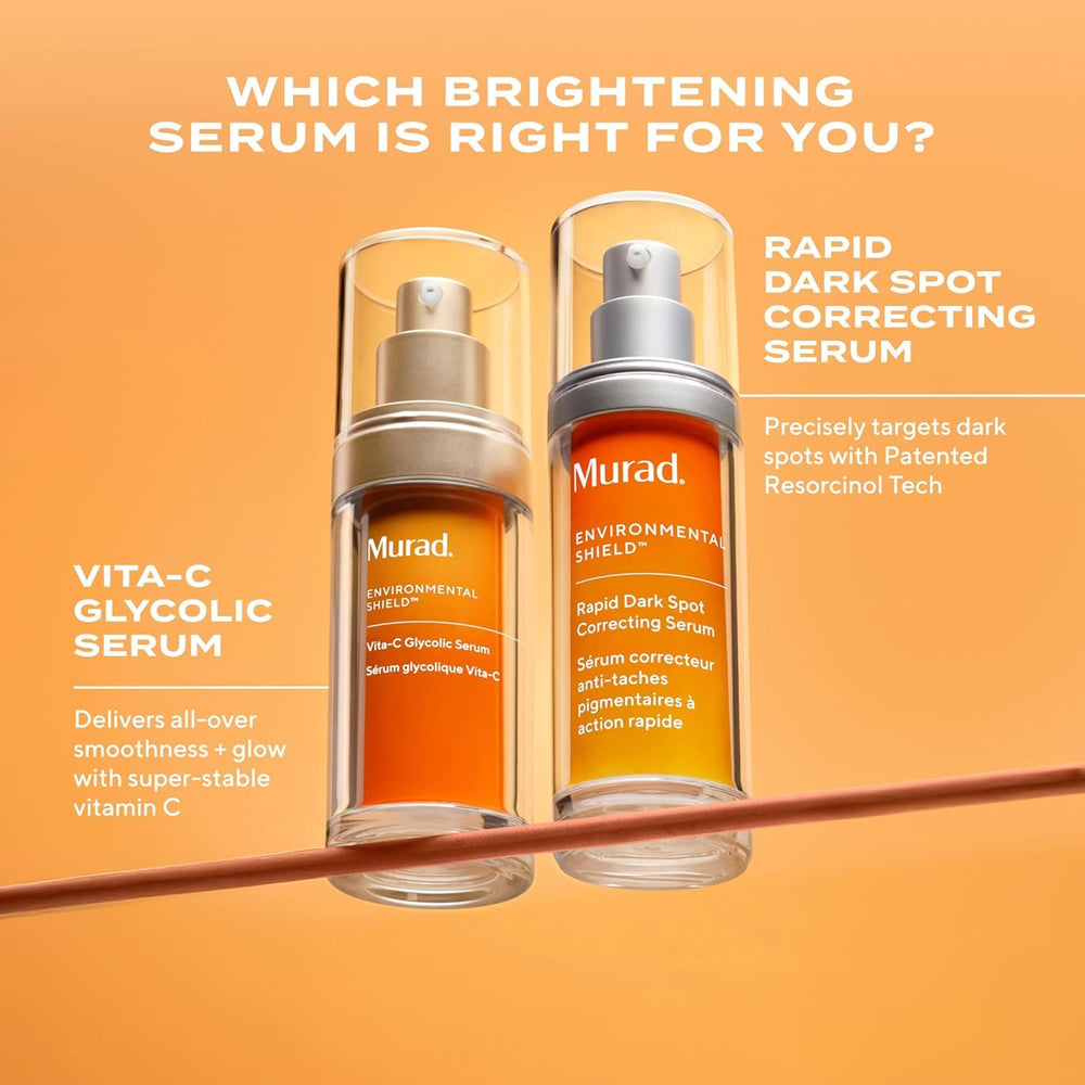 Murad Rapid Dark Spot Serum on face demonstrates safe daily use.