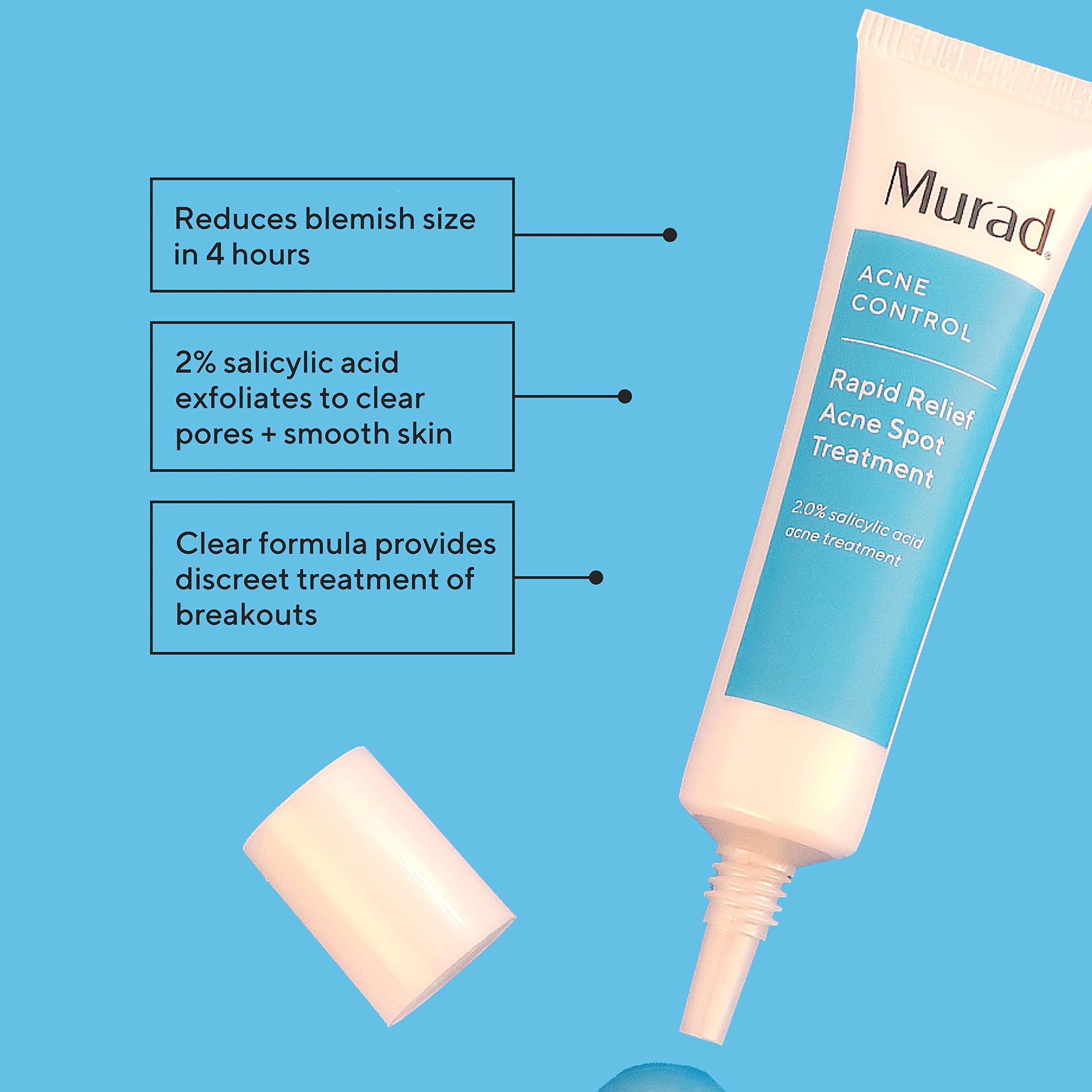 Murad Rapid Relief clear gel ready for blemish treatment on skin