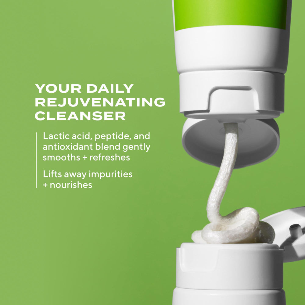 Murad Renewing Cleansing Cream bottle back with ingredient highlights for nourishment