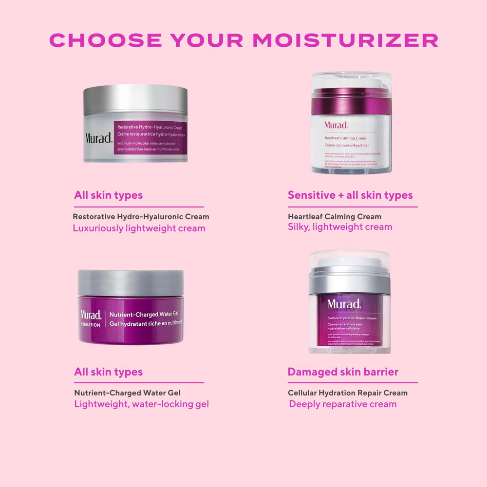 Murad Restorative Hydro-Hyaluronic Face Cream texture closeup shows creamy consistency.