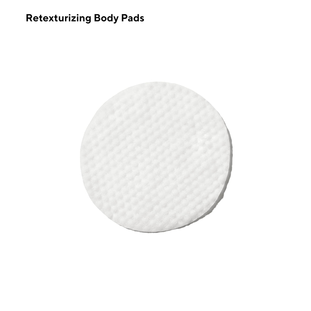 Murad Retexturizing Body Pads one pad on hand demonstrates gentle, efficient exfoliation for rough skin