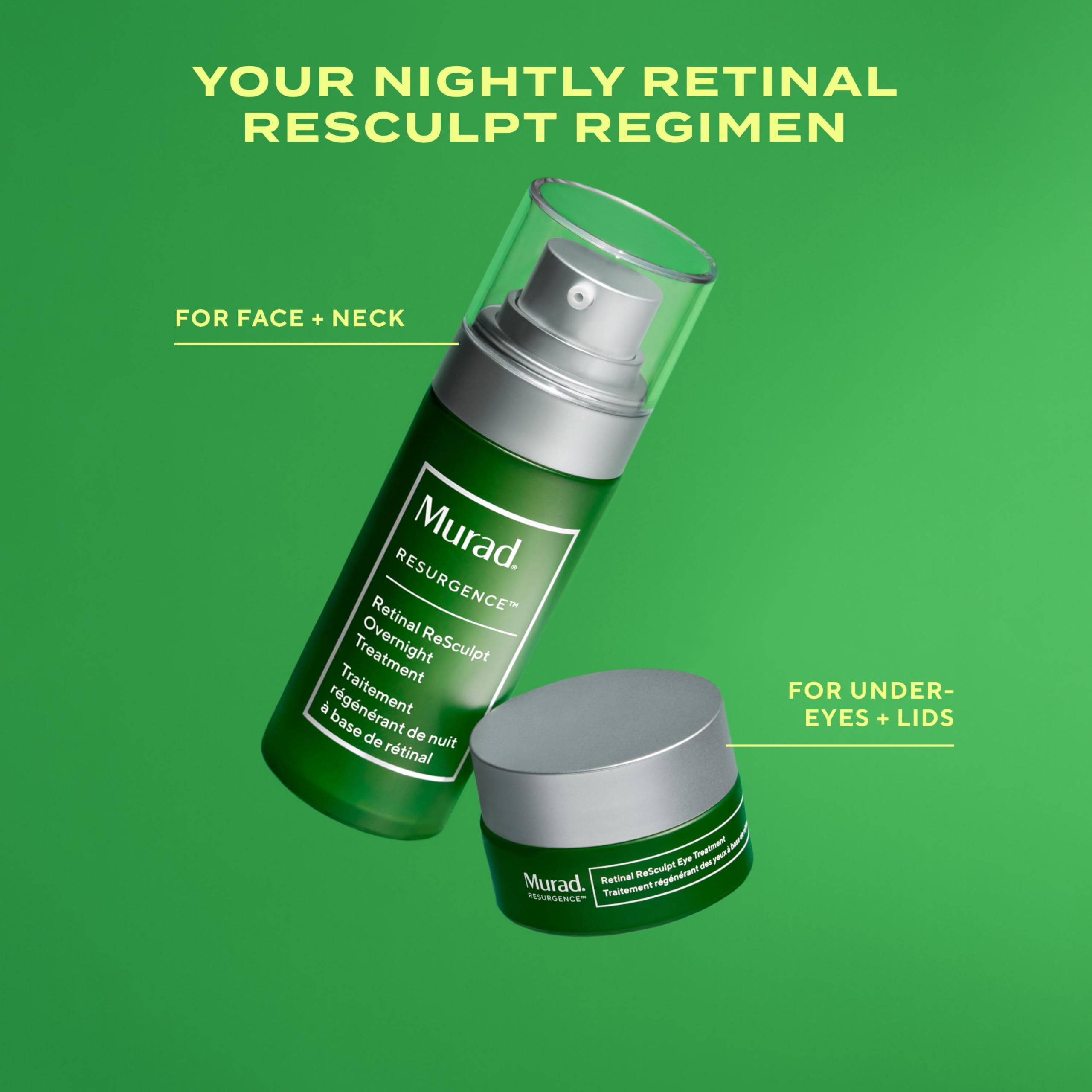 Murad Retinal ReSculpt nightly application on face and neck.