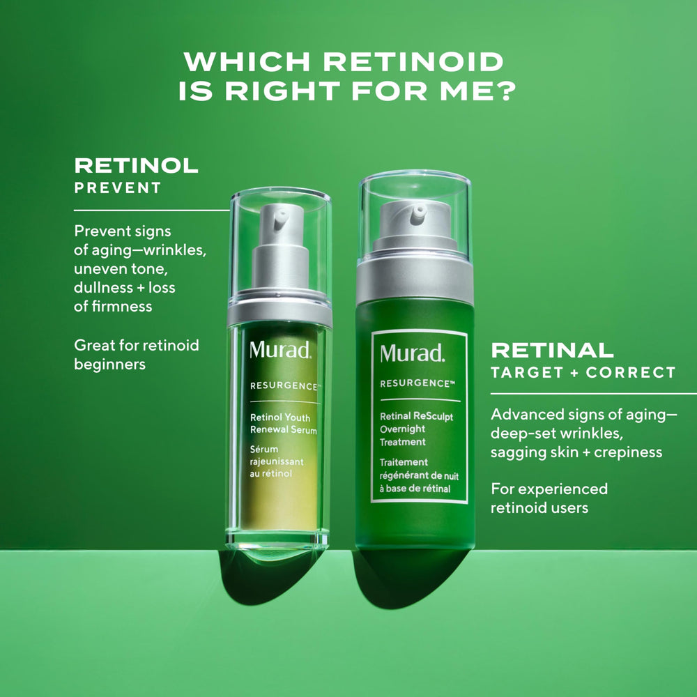 Murad Retinal ReSculpt wrinkle-smoothing action on the skin surface.