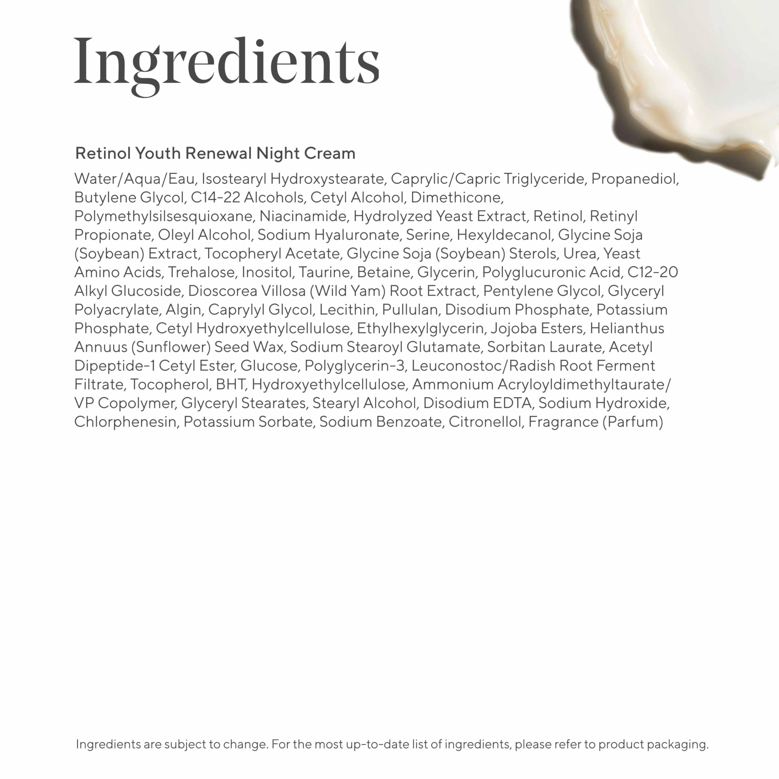 Murad Retinol Youth Renewal Night Cream jar and product shot for nighttime regimen idea