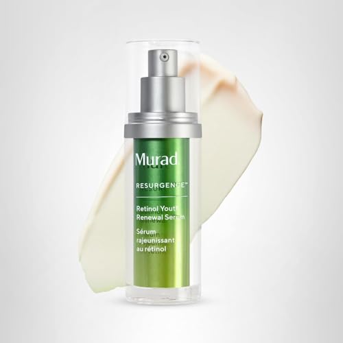 Murad Retinol Youth Renewal Serum box displayed with skincare lineup for routine planning.