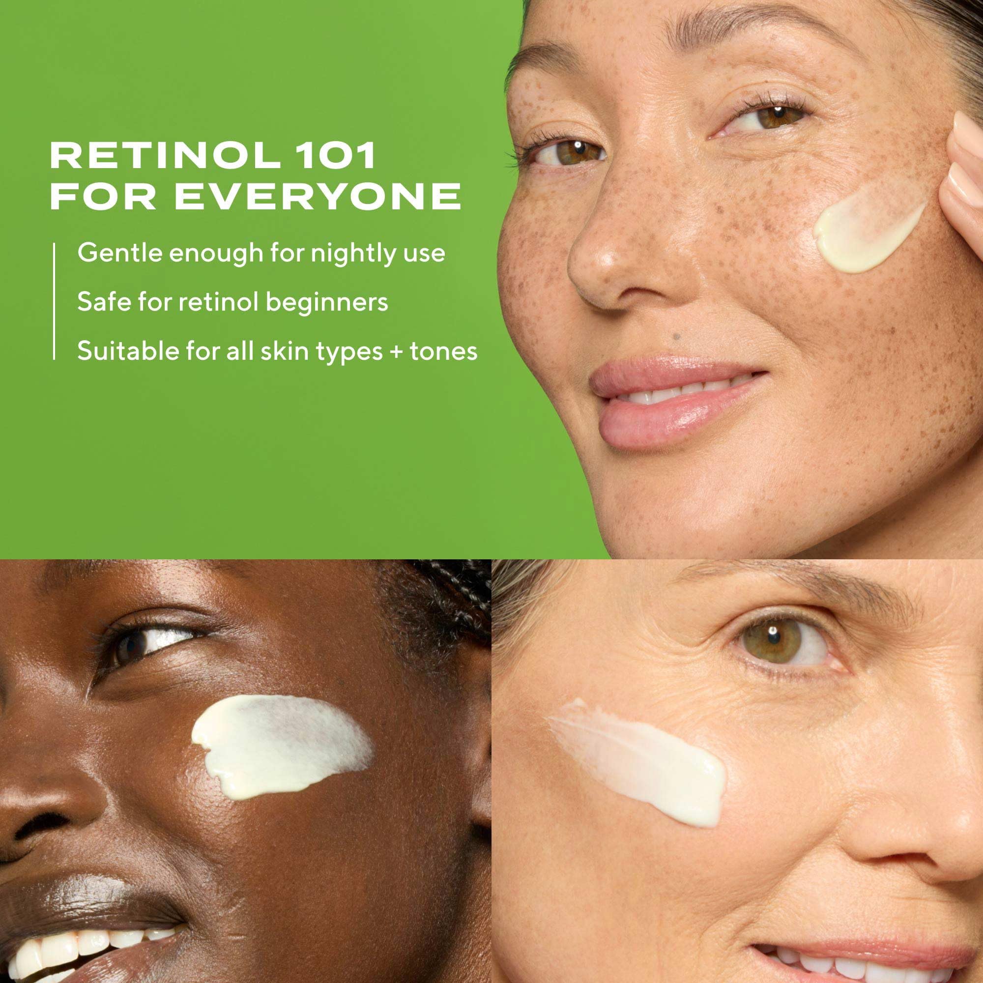 Murad Retinol Youth Renewal Serum application tips image implies a gentle nightly regimen.