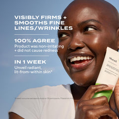 Murad SPF50 hand swatch applying sunscreen with smooth finish