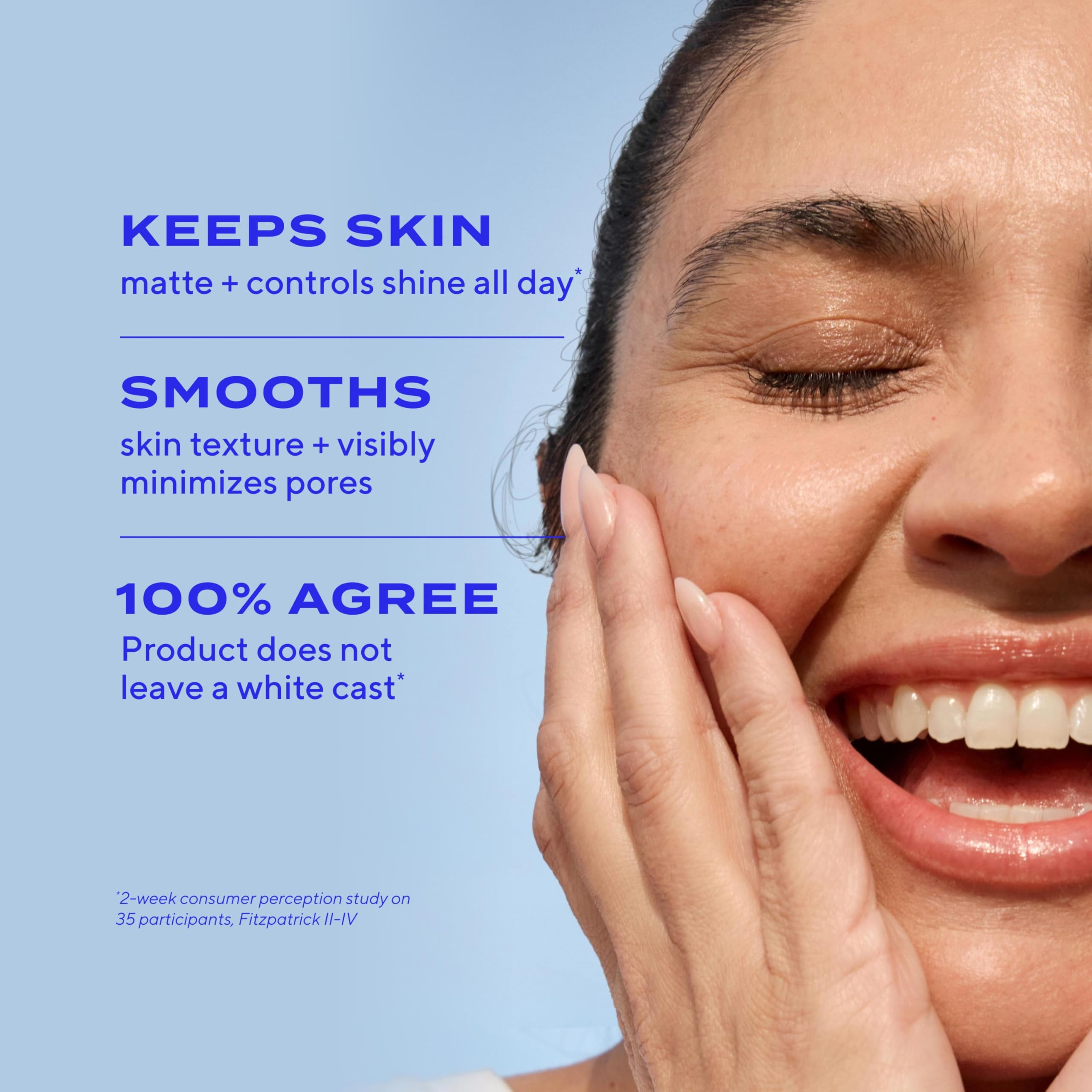 Murad SPF 50 label closeup emphasizes UVA/UVB protection and broad coverage.