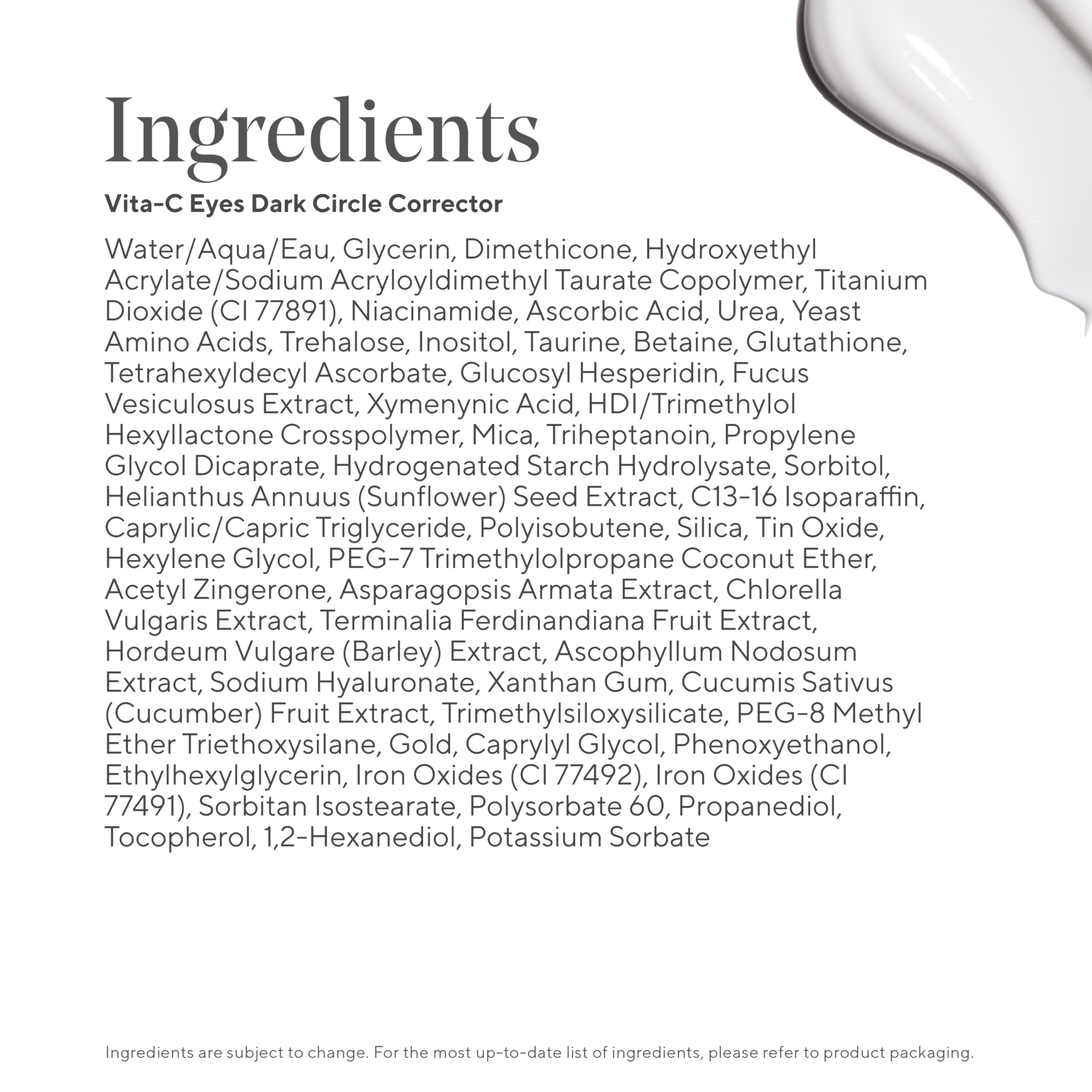 Murad Vita-C Eyes close-up texture reveals lightweight serum absorption.