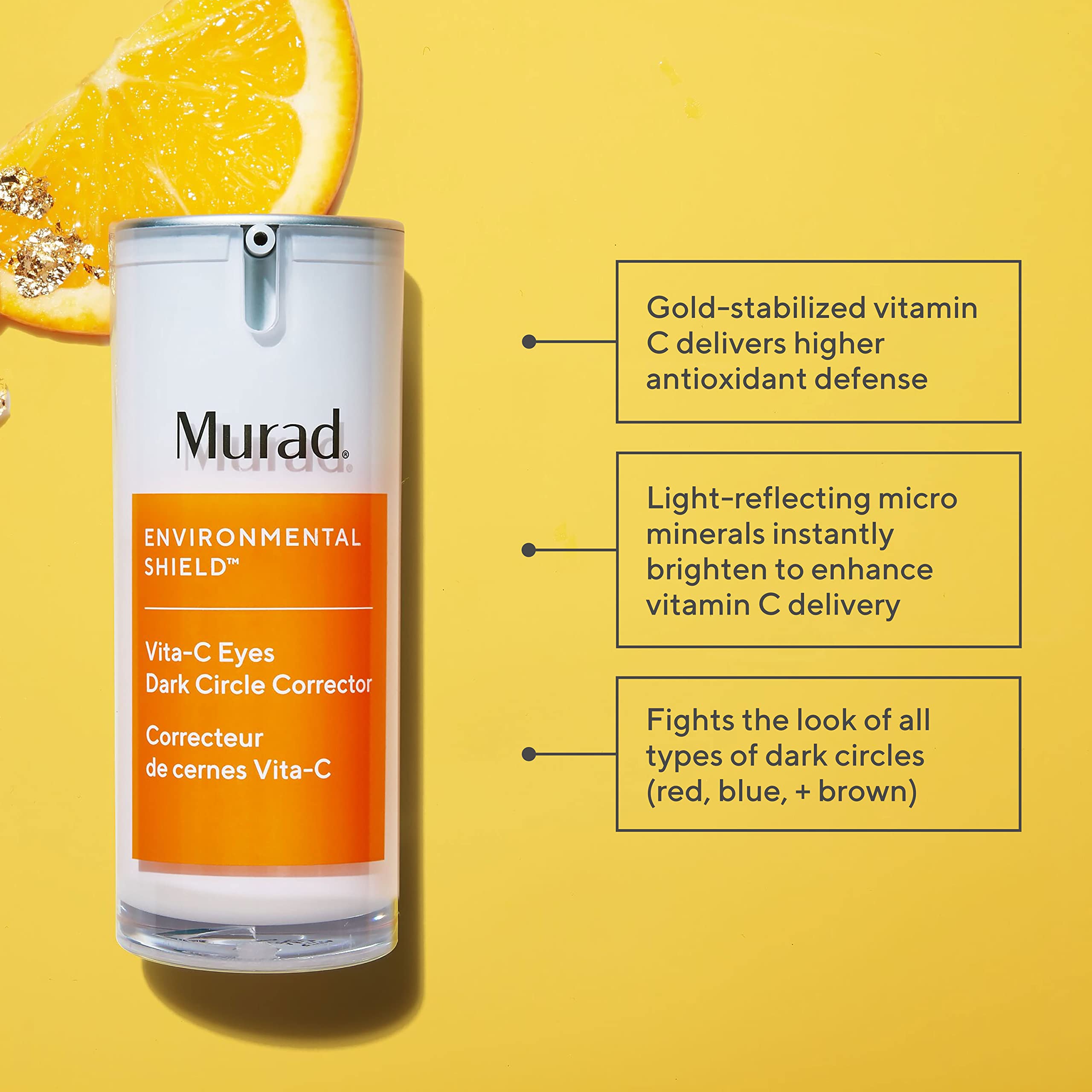 Murad Vita-C Eyes serum-application close-up showing gentle under-eye treatment.