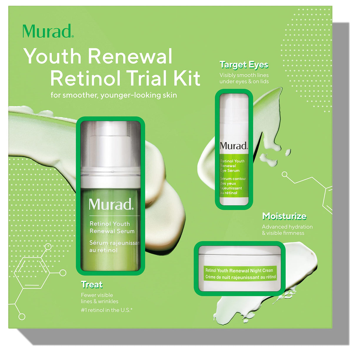 Murad Youth Renewal Retinol Trial Kit front view for an easy anti-aging routine