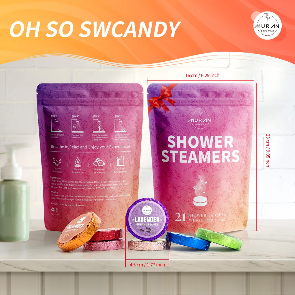 MURAN SHOWER steamers rose-aromatherapy for mindful self-care rituals.