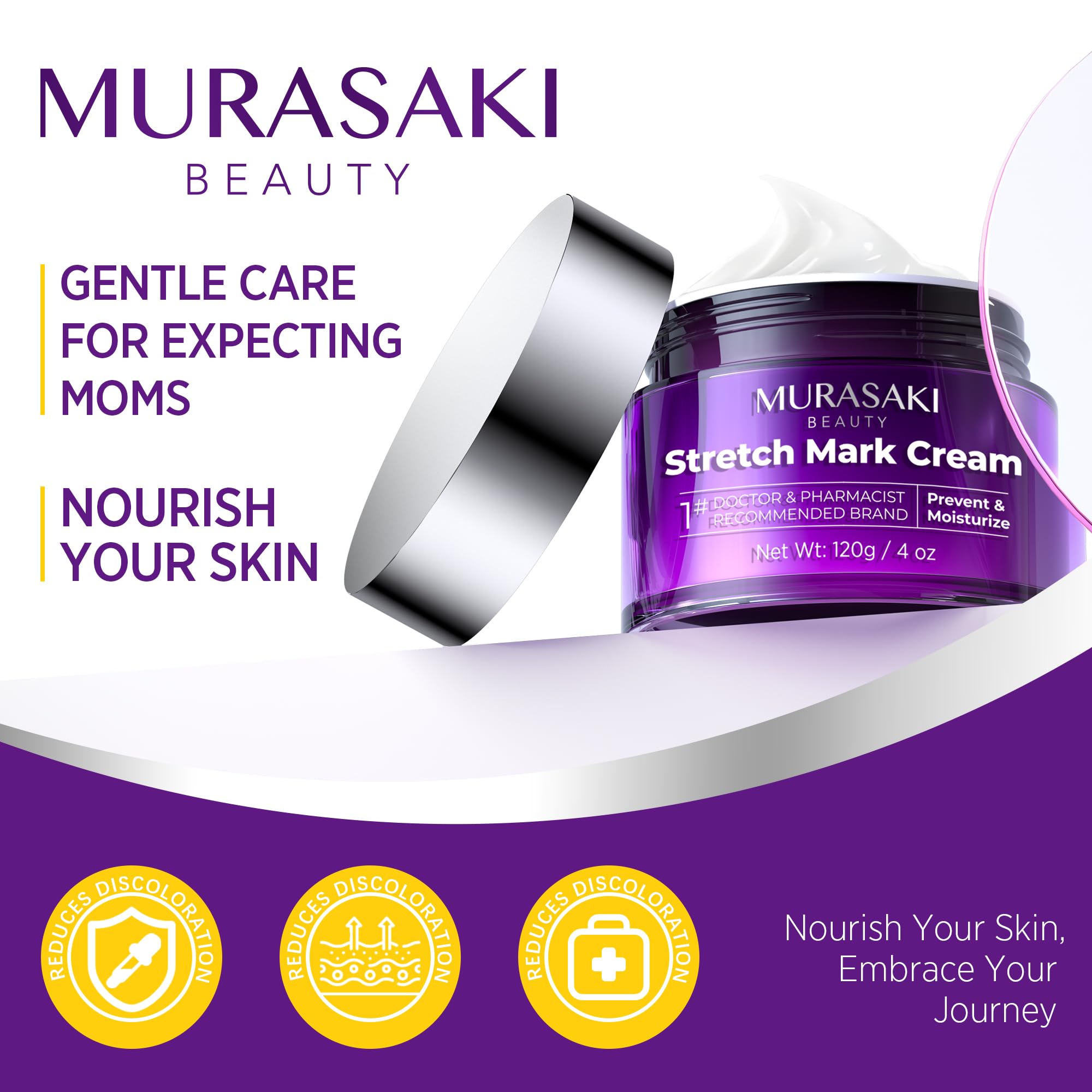 Murasaki Beauty application on abdomen during pregnancy