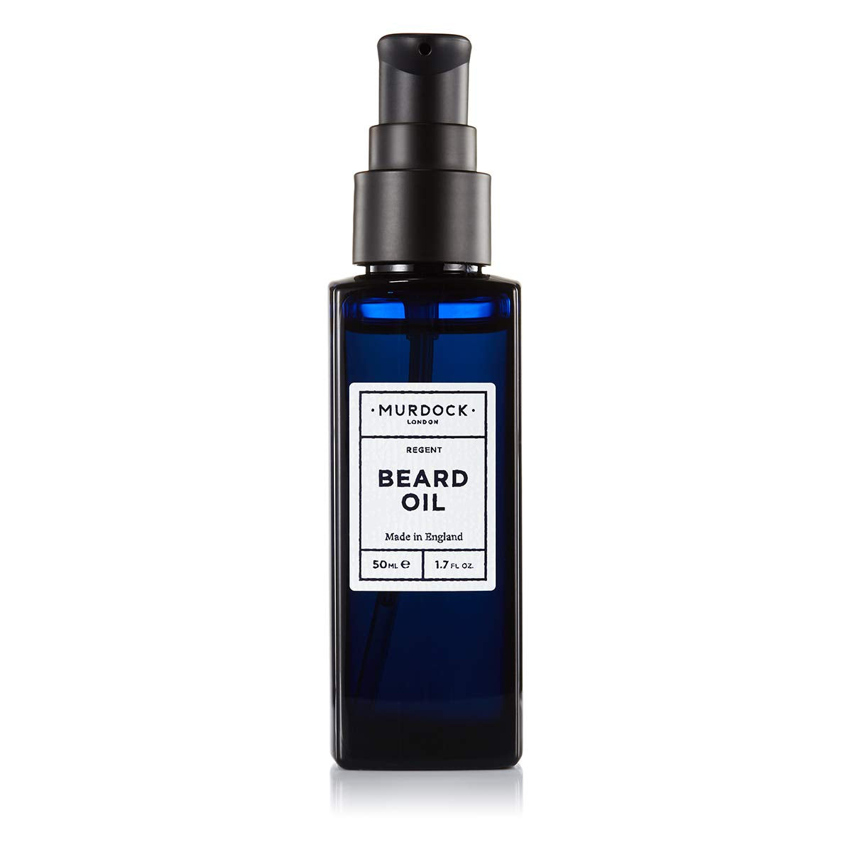 Murdock London beard oil bottle pour offers easy conditioning and a glossy finish.