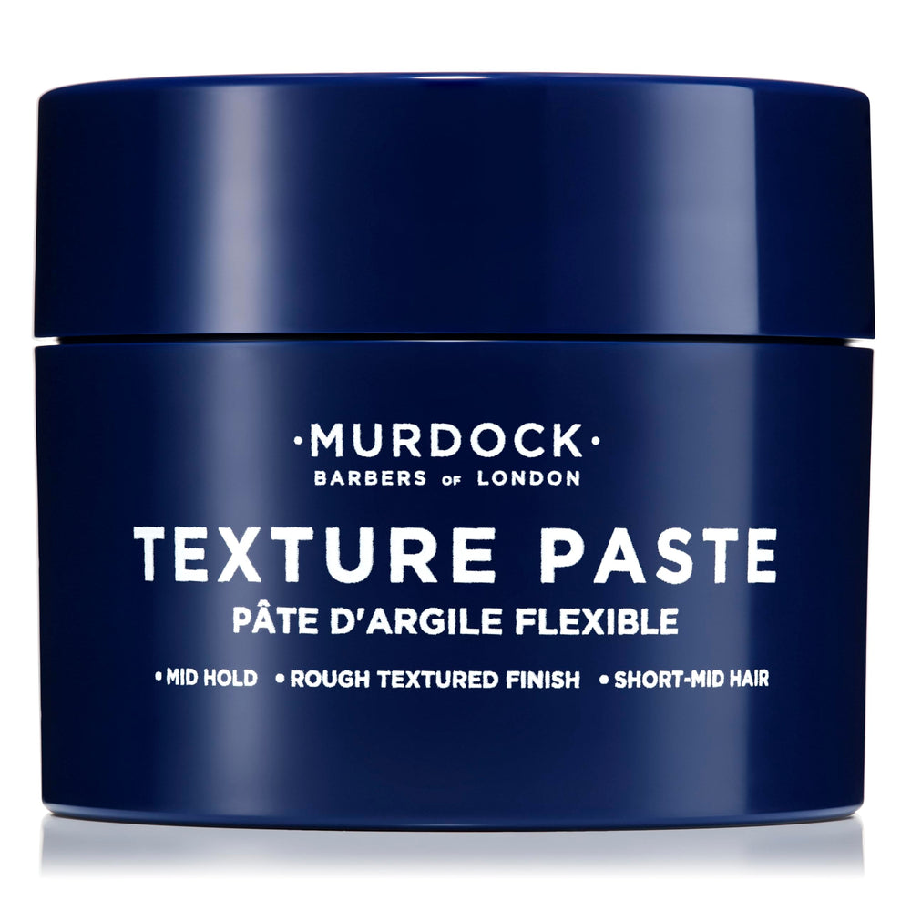 Murdock London Texture Paste barbershop blend scent featured in lifestyle shot.