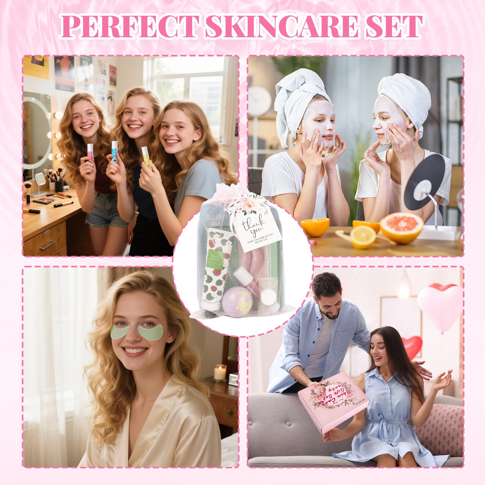 Murend spa party under-eye patches soothe delicate under-eye skin.