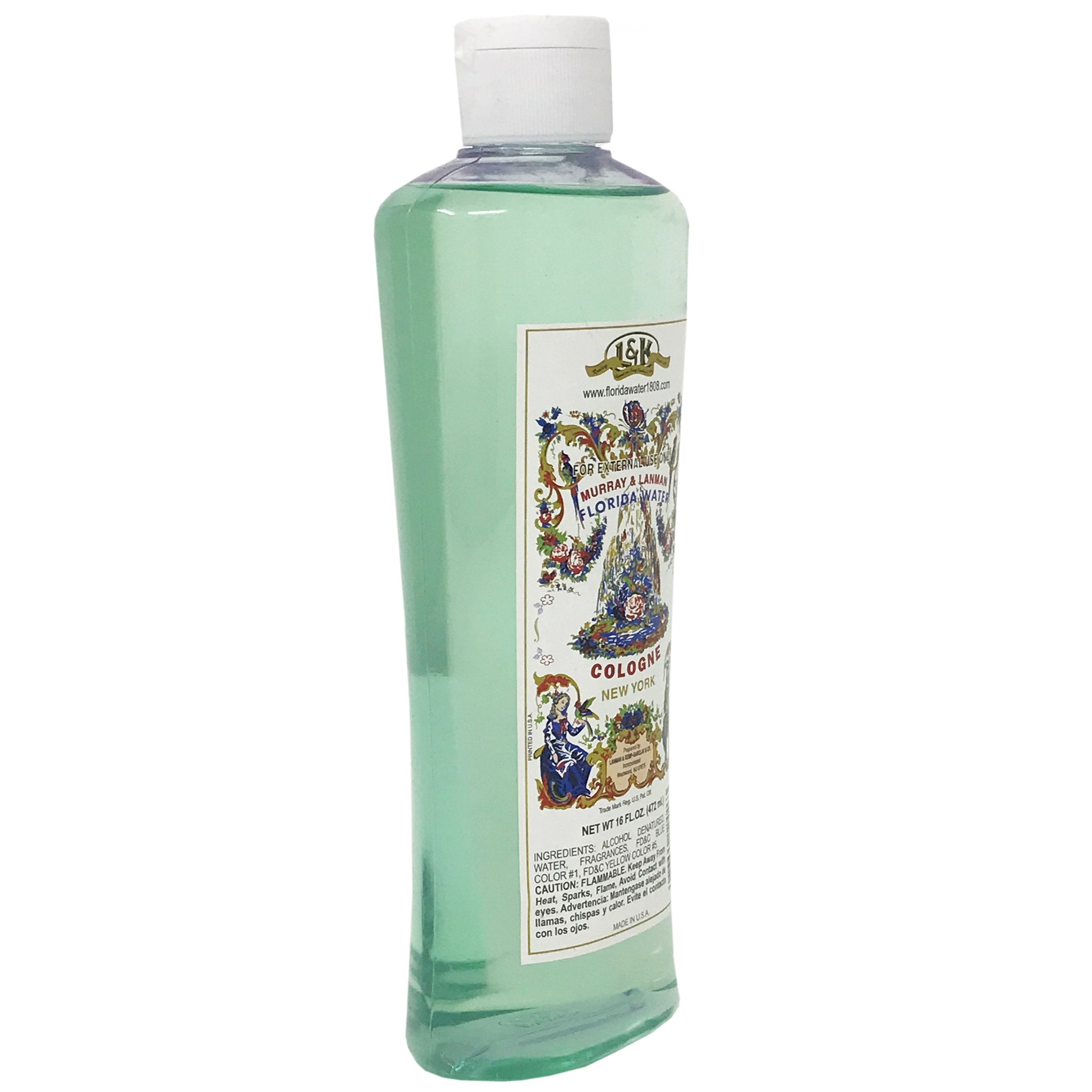 Murray & Lanman Florida Water close-up label highlights heritage scent.