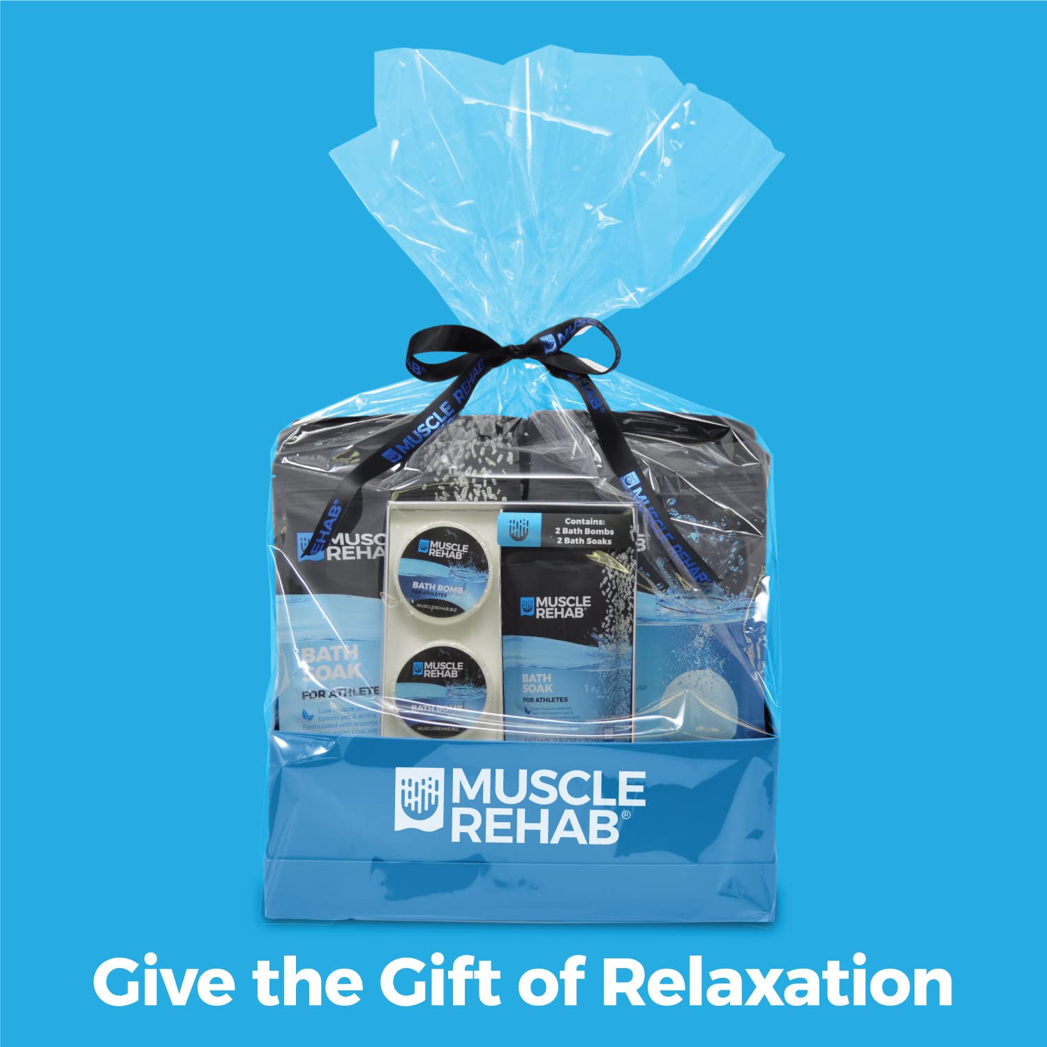 Muscle Rehab post-workout relief soak in tub with aromatic steam