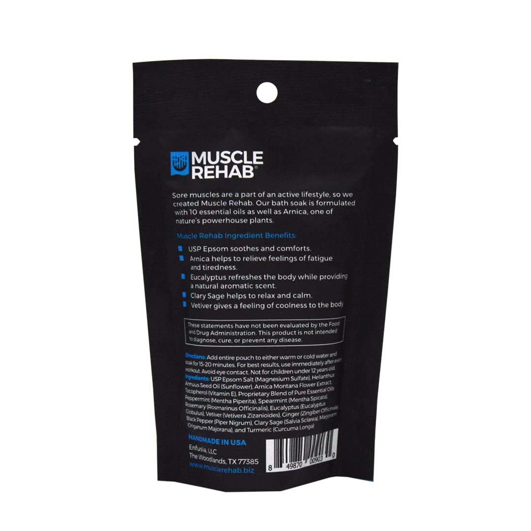 Muscle Rehab vetiver and mint packet for relaxing, moisturized skin