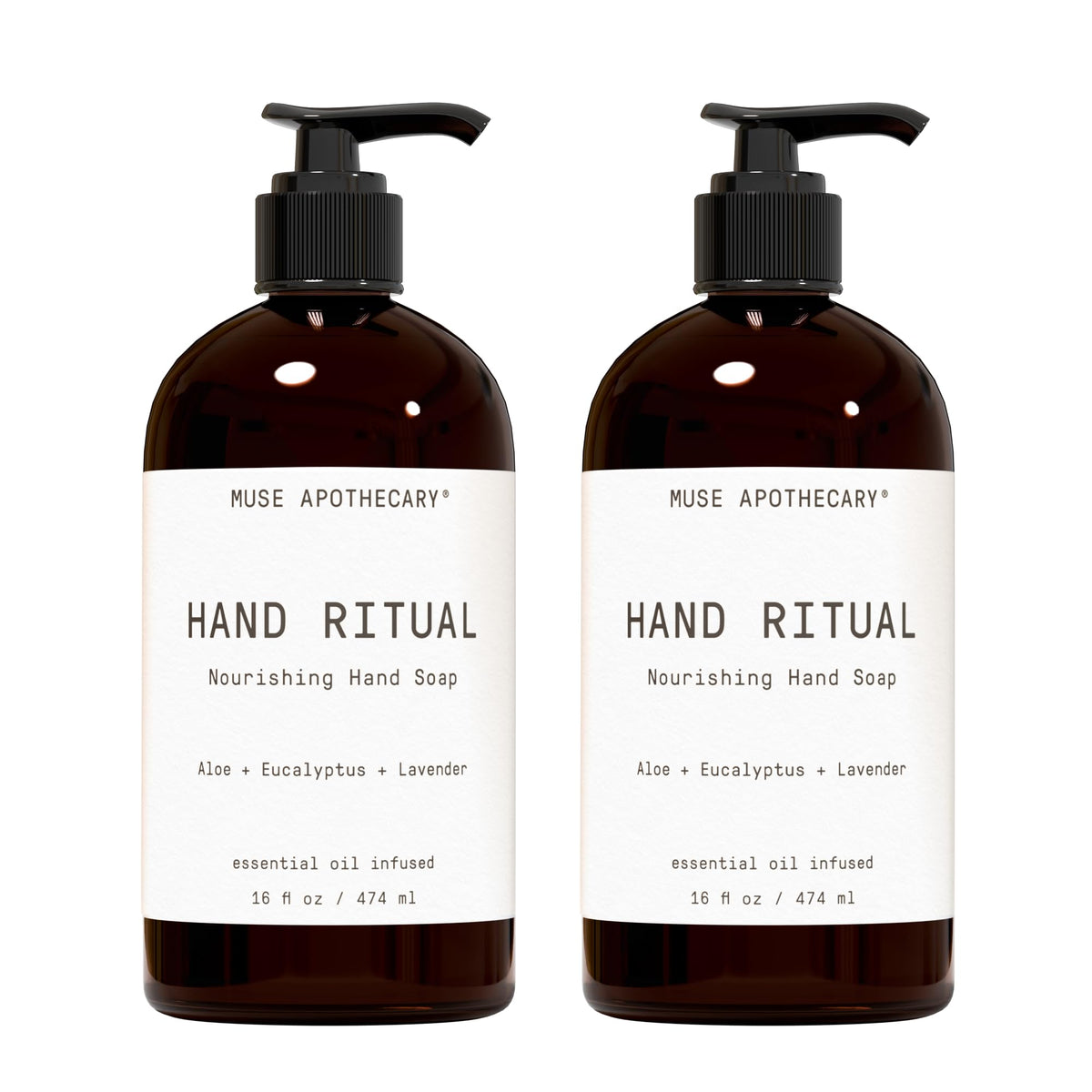 Muse Apothecary Hand Ritual bottle pour—aromatic cleanse for daily hand care