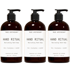 Muse Apothecary Hand Ritual bottle showing the aromatic cleansing formula