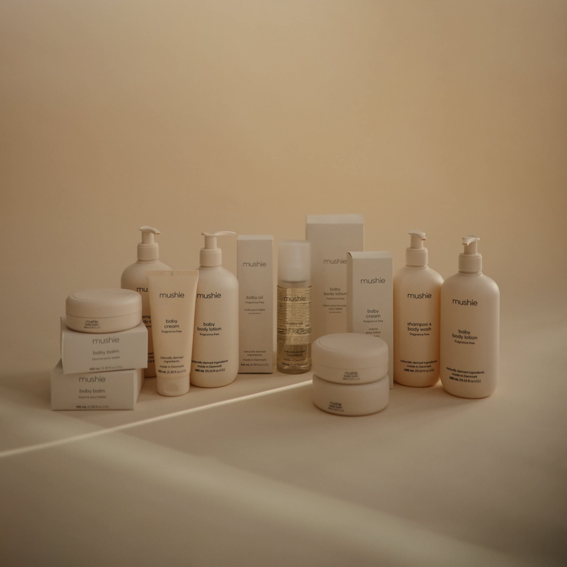 Mushie Denmark-made label conveys Nordic Swan Ecolabel trust and safety.