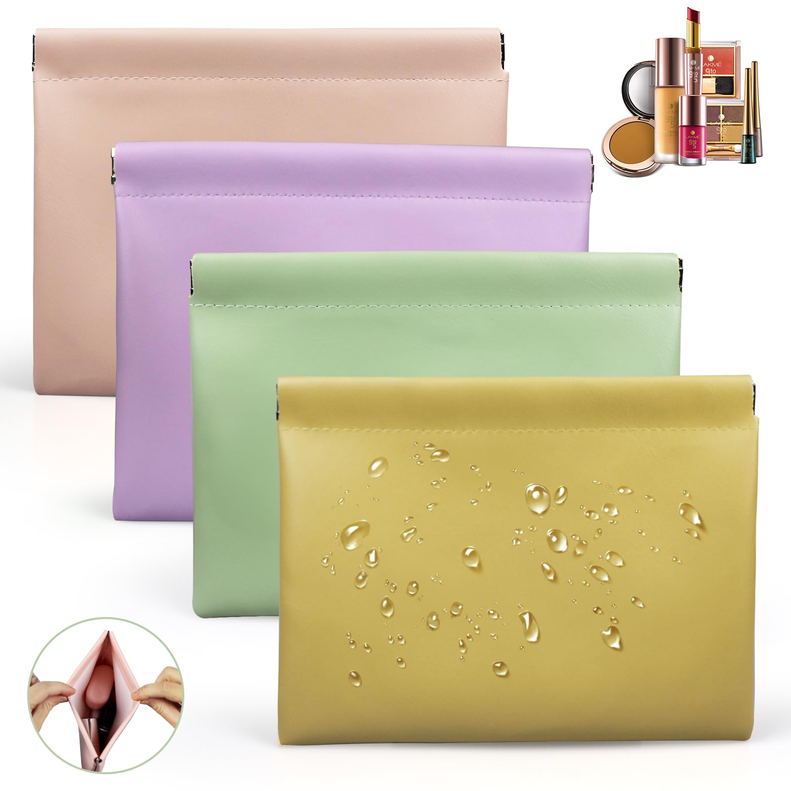 Muswelf travel-ready purse compact shows versatile use for coins tissues and keys
