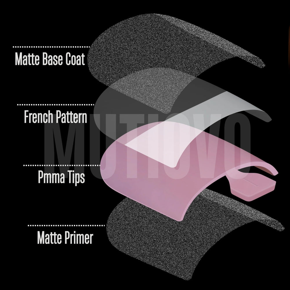 MUTIOVO matte surface enables easy nail art with rhinestones and stickers.