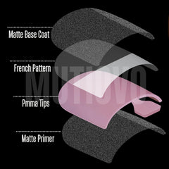 MUTIOVO matte surface enables easy nail art with rhinestones and stickers.