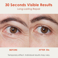 Muxmrx 30S Instant Eye Lift Cream applied under-eye for refreshed look.