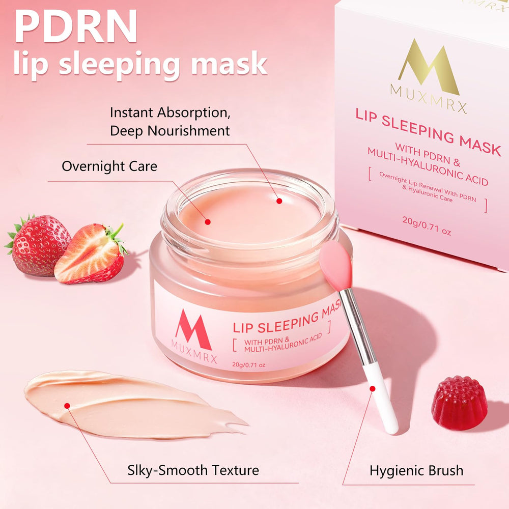 Muxmrx salmon DNA formula highlights restorative lip care benefits.