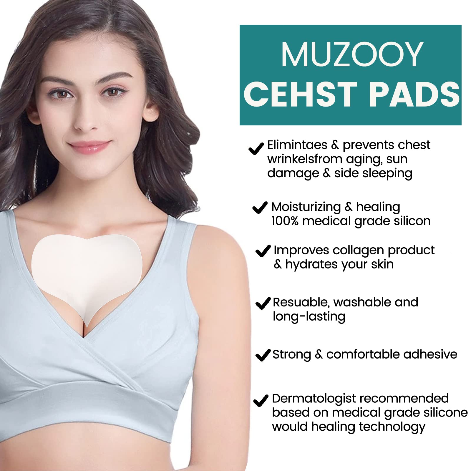 Muzooy chest patches on skin showing smoother texture potential.