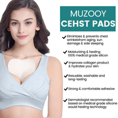 Muzooy chest patches on skin showing smoother texture potential.