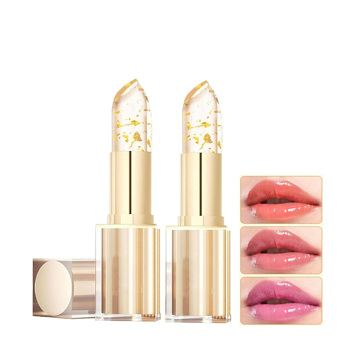 MVC lapiz labial cambio de color oro cristal, tono único según pH