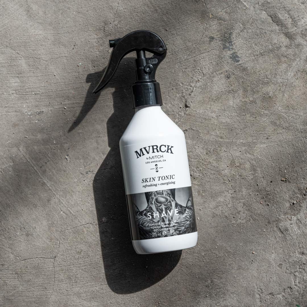 MVRCK Skin Tonic barbershop setup, ideal for professional grooming routines