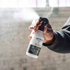 MVRCK Skin Tonic mist being sprayed delivering cooling menthol for pre-shave prep