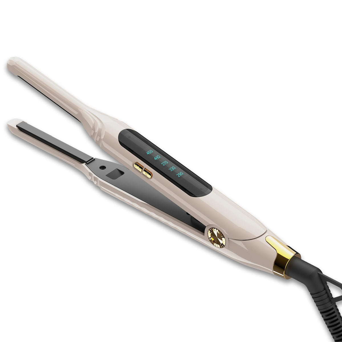 Mvxitanny mini flat iron 3/10-inch design enables precise styling for short hair.