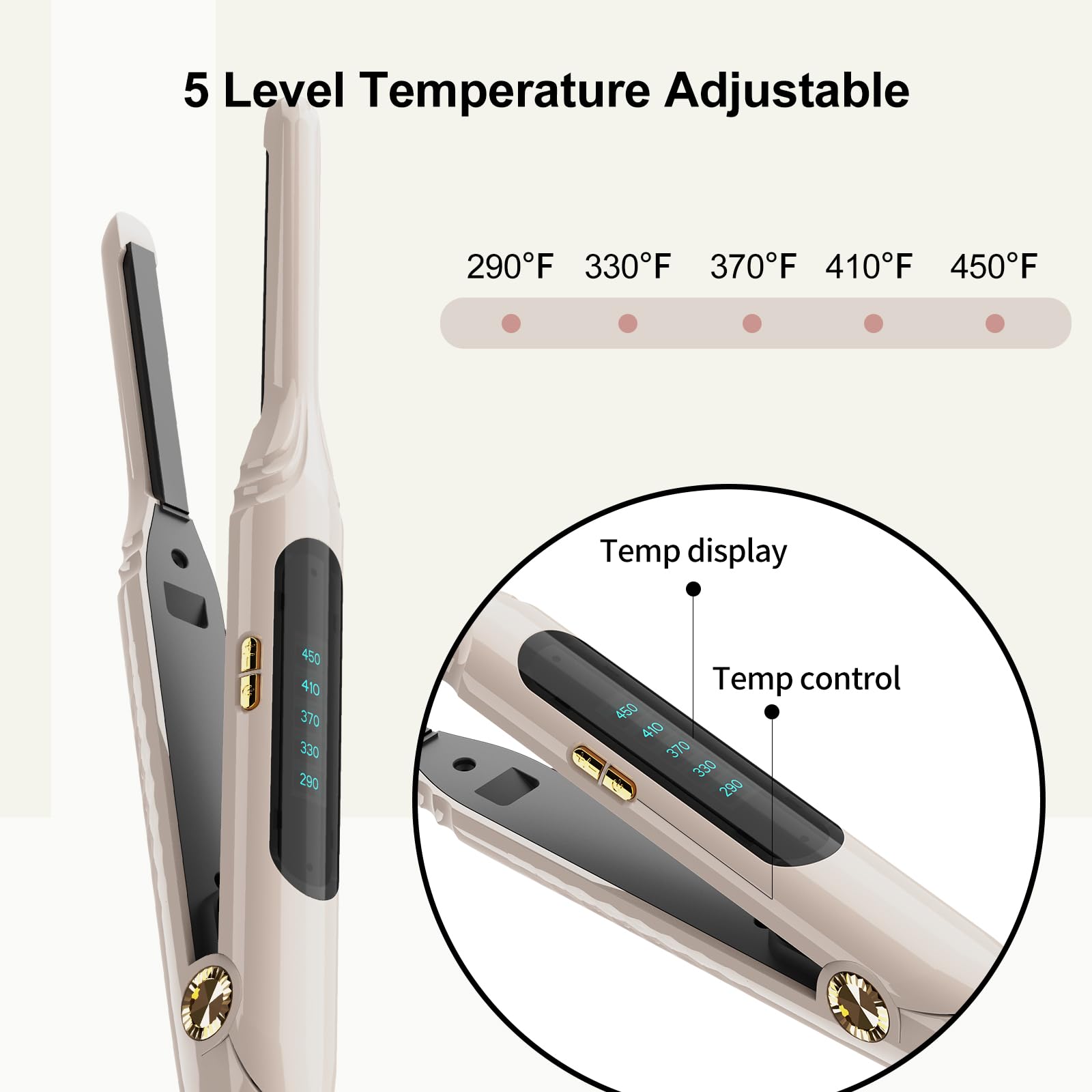 Mvxitanny mini flat iron dual voltage supports global travel.