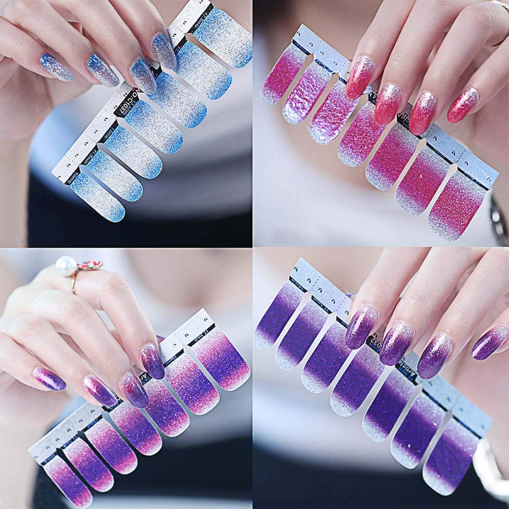 mwellewm nail stickers 14-sheets pack with versatile color options.