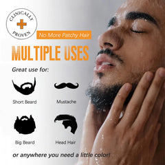 Mxvbaty beard dye packaging box highlighting 3 in 1 formula