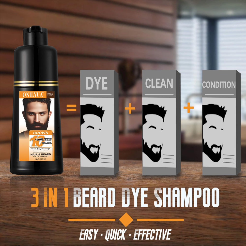 Mxvbaty beard dye shampoo application on beard for quick coverage
