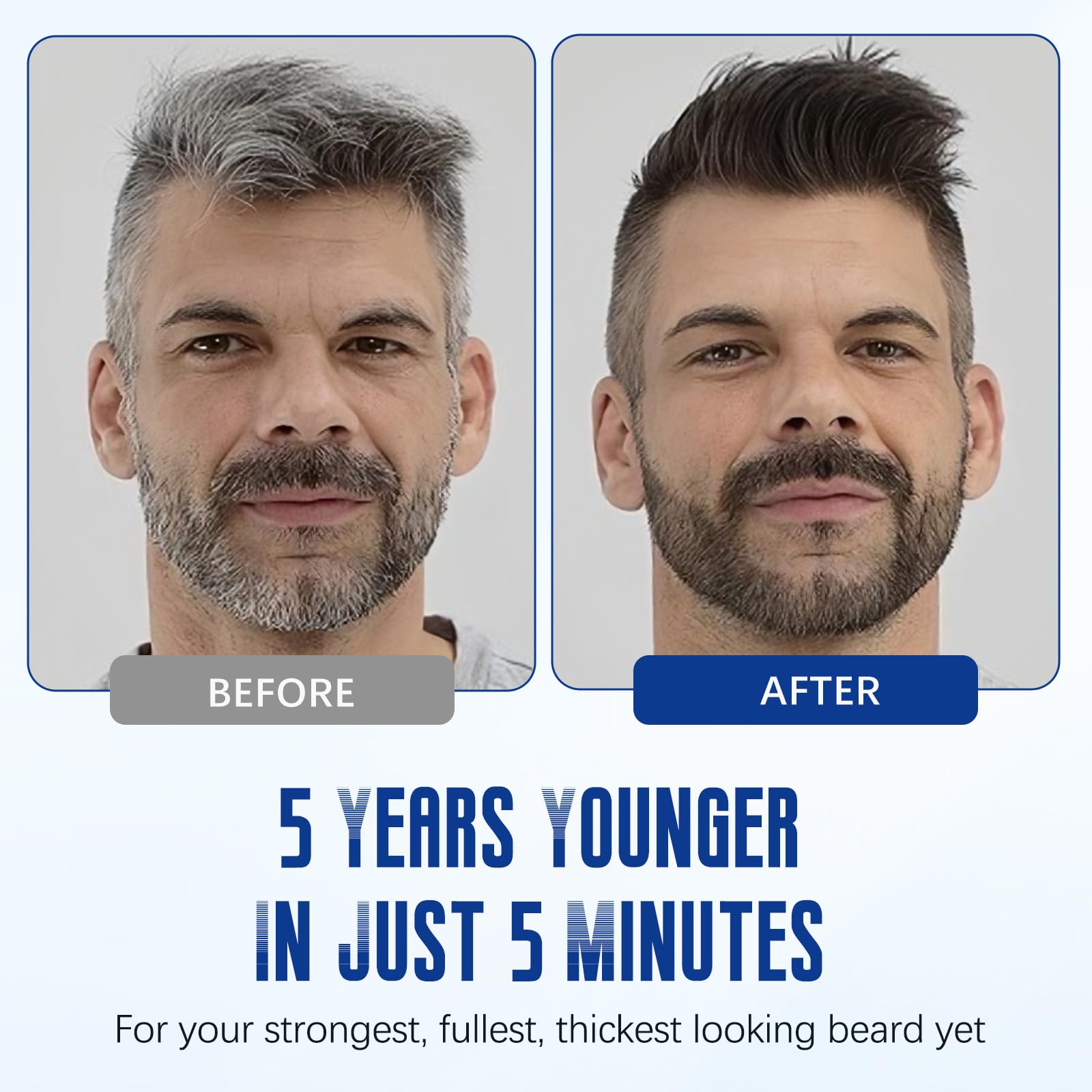 Mxvbaty beard dye application progress showing fast routine