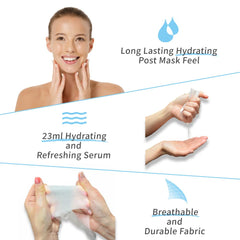 My Beauty Diary Black Pearl Brightening Mask hydration shot close-up suggests instant moisture boost.