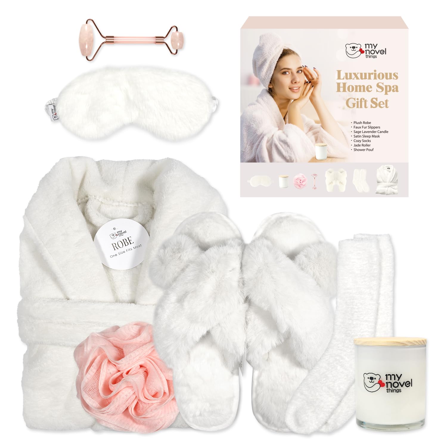 My Novel Things bathrobe set bathrobe provides soft warmth for relaxing mornings.