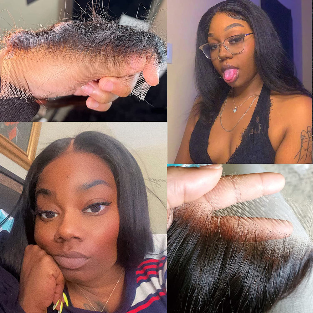 MY SHINY WIGS 14-inch closure ensures balanced proportion with true-to-length look