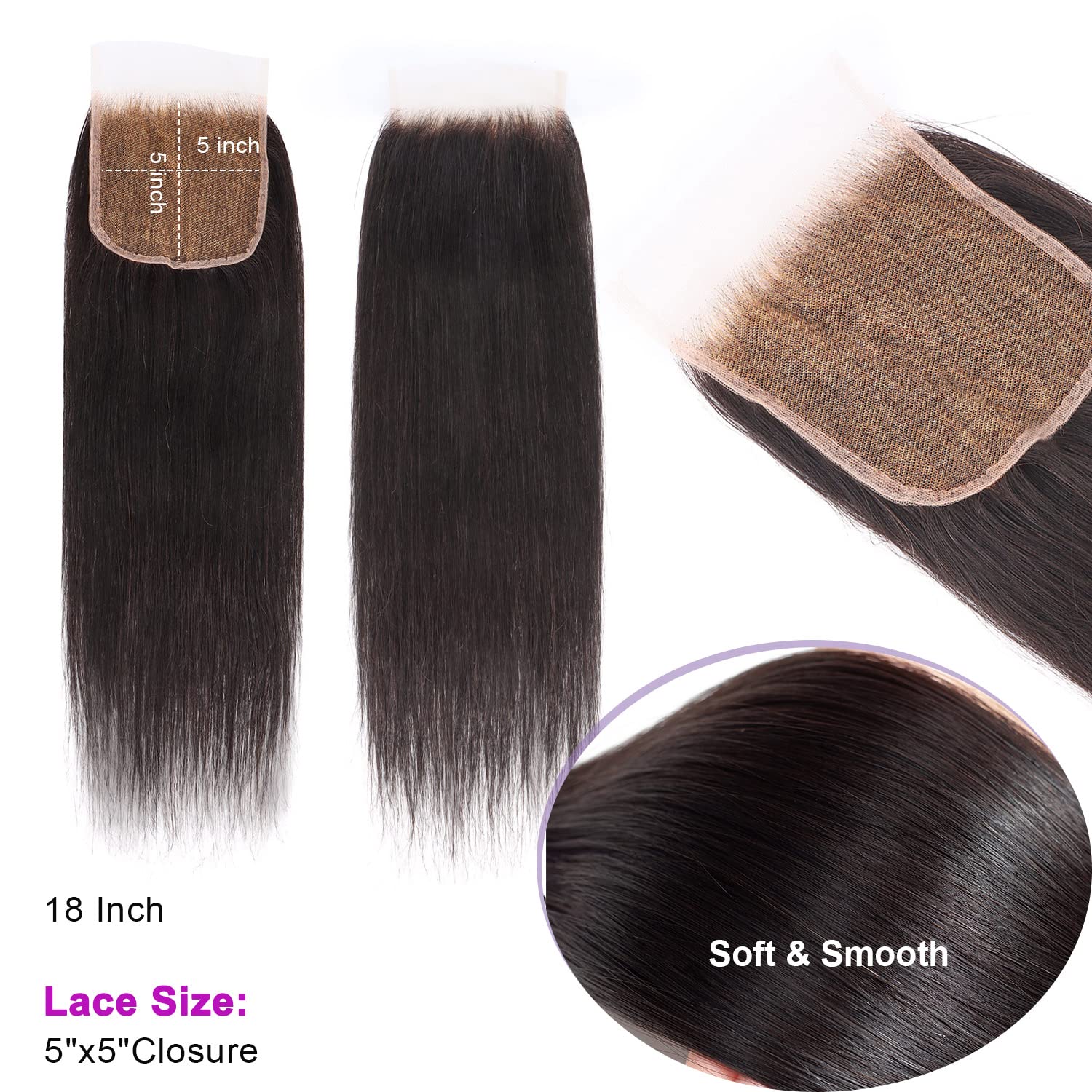 MY SHINY WIGS deep-part 5x5 closure enables versatile middle parts and braids with a natural hairline