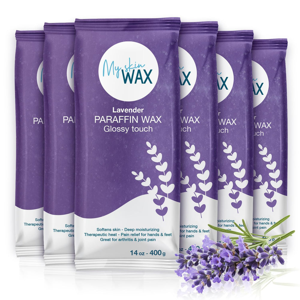My Skin WAX paraffin wax blocks in lavender for spa-quality moisturizing sessions